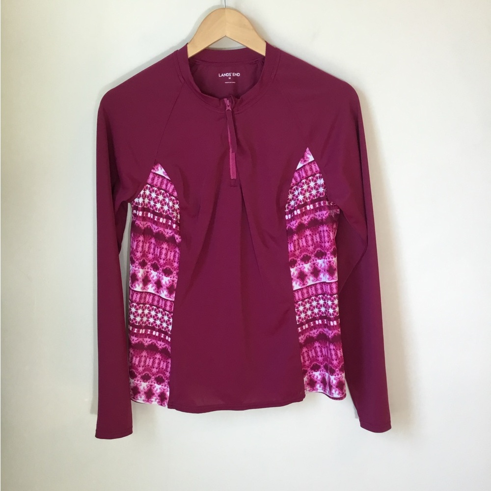 Lands End Long‎ Sleeve 1/4 Zip Rashguard